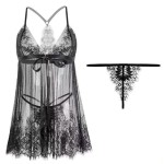 섹시한 란제리와 오픈 레이스 파자마 세트로 따뜻하고 고혹적인 분위기를 자아냅니다. 화이트×2와 블랙×2의 매혹적인 잠옷으로 총 4벌입니다.