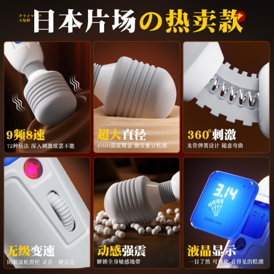 AV봉 진동 헤드 멀티플레이 여성용 기구 액정 앞 희롱 자위 84/박스