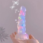 기분 좋은 자위기로 야광 젤리 색 항문 마개 실리콘 후정 마개 소프트 크리스탈 양기구 시뮬레이션