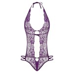 성적 취향의 속옷 레이스 벗기지 않음 가운 침대 제복 유혹 순욕 시스루 원피스 잠옷 네 벌 퍼플 화이트 블루 블랙 한 벌씩 스타킹